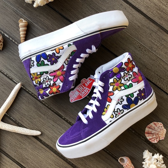 🌴🔆VANS- HI TOPS PLATFORM GLITTER DAISIES🔆🌴 - Picture 7 of 11